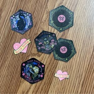 Six count coin sticker lot